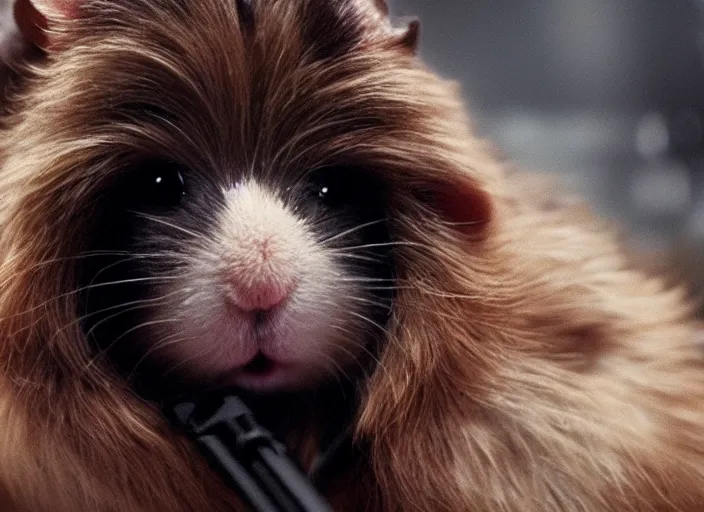 Prompt: movie still, star wars, hamster, cinematic, sharp focus, 8 k