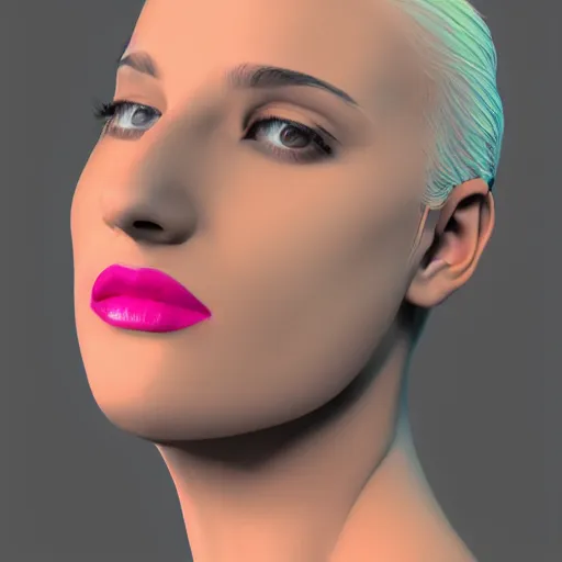 Image similar to abstract 3d female portrait