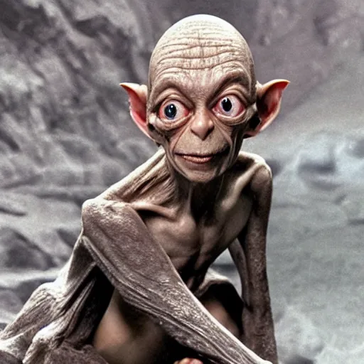 Image similar to handsome gollum, lord of the rings,