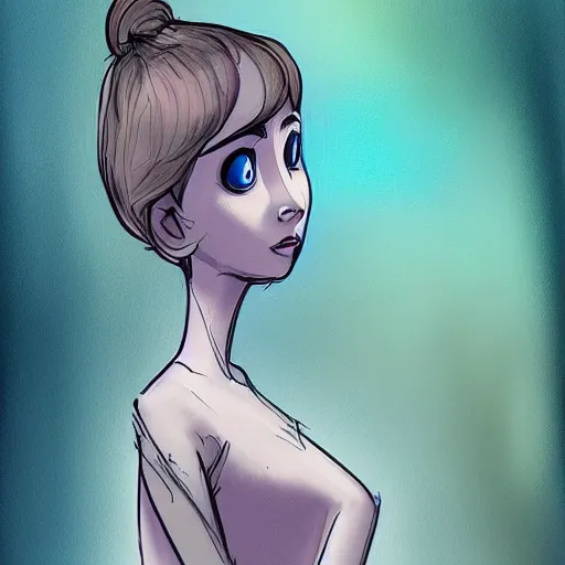 Prompt: i'm hoping, digital art, inspired by glen keane