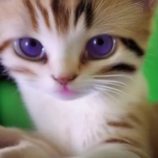 Image similar to cute baby cat twitch streamer