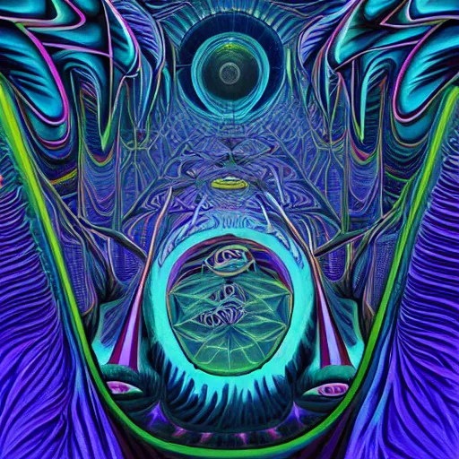 Image similar to travel in void dimension, psychodelic art by alex gray, trending on artstation