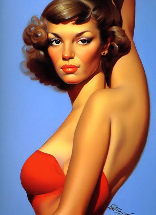 Prompt: a portrait of a pretty young lady by boris vallejo