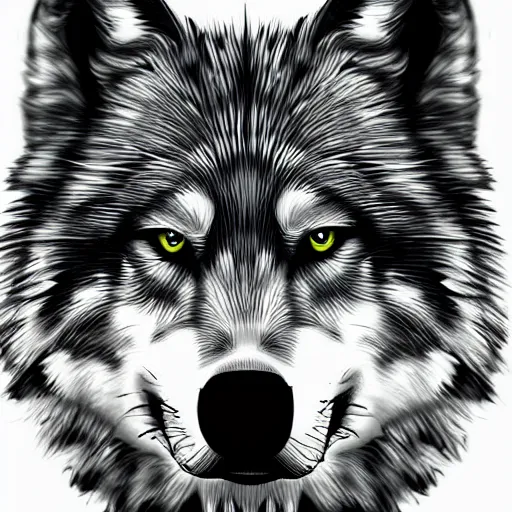 Image similar to wolf, art, detailed