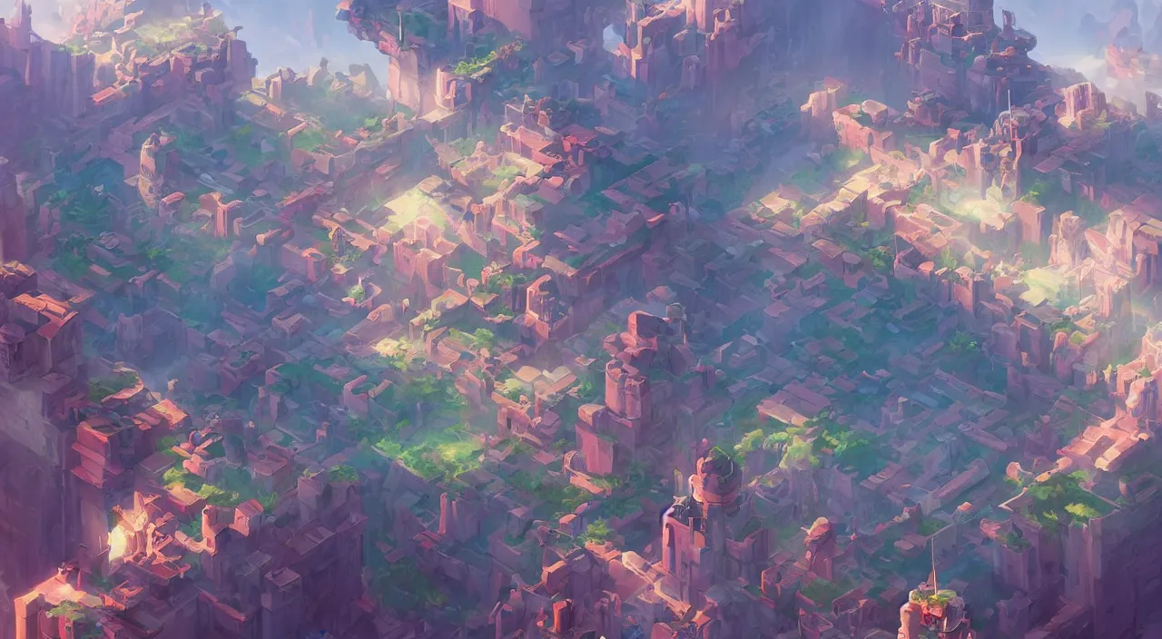 Image similar to flag colored wall fortress greeble illusion landscape wonderworld paradize, behance hd by jesper ejsing, by rhads, makoto shinkai and lois van baarle, ilya kuvshinov, rossdraws global illumination