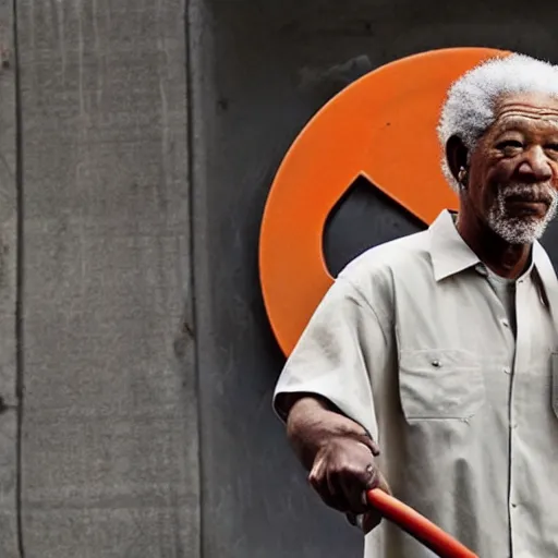 Prompt: morgan freeman as gordon freeman