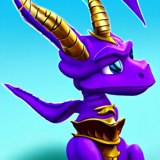 Image similar to spyro the dragon as a genie, 8k, digital art