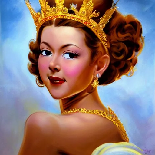 Prompt: An ultra realistic portrait painting of Princess Daisy wearing his orange dress and golden tiara in the style of Frank Frazetta, 4k, Ultrarealistic, Highly Detailed, Dark Fantasy, Epic Lighting