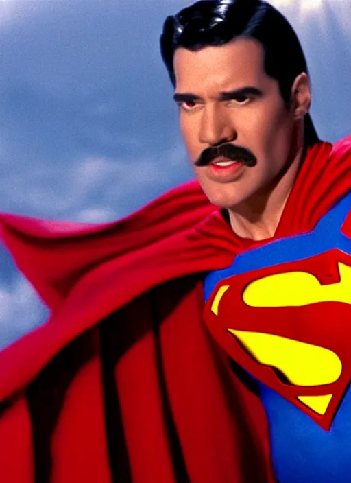 Image similar to film still of Steve Harvey as Superman in Superman, 4k