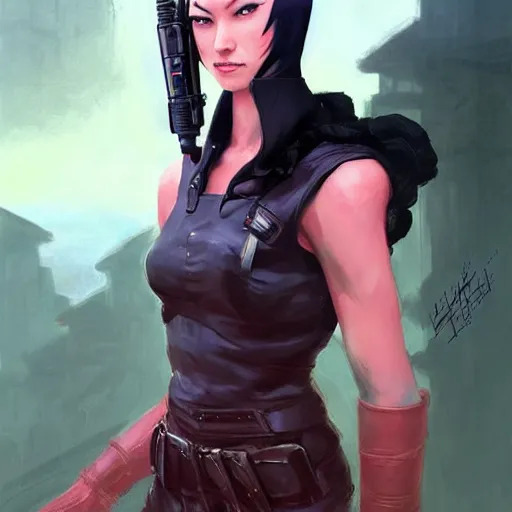 Image similar to portrait of juri han from street fighter game, colourised, face portrait, epic, tragic, military art, fantasy, dieselpunk, hd shot, digital portrait, beautiful, artstation, comic style, by artgerm, guy denning, jakub rozalski, magali villeneuve and charlie bowater