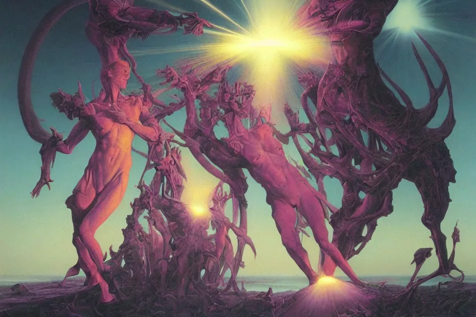 Image similar to divine light, wayne barlowe.