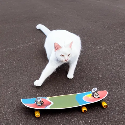 Image similar to Cat on a skateboard, realistic, 8k, digital photography