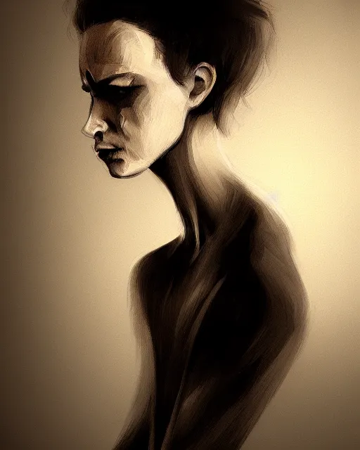 Image similar to a portrait of anguish, concept art, smooth, sharp focus, illustration