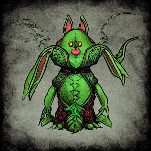 Image similar to rabbit cthulhu