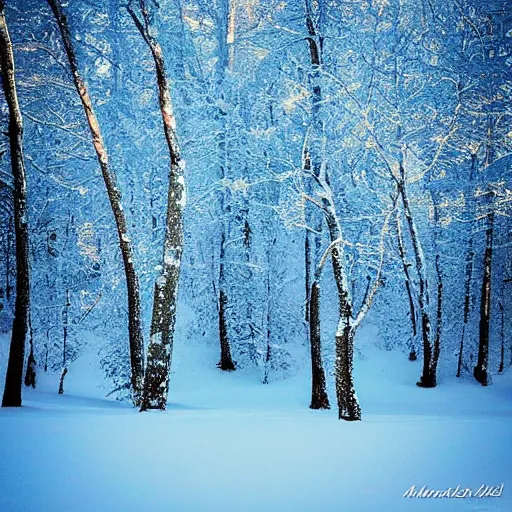 Image similar to winter forest, snow, trees, sunny : : by benoit b mandelbrot