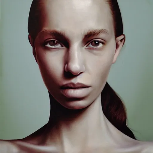 Image similar to portrait of a beautiful girl by Vanessa Beecroft