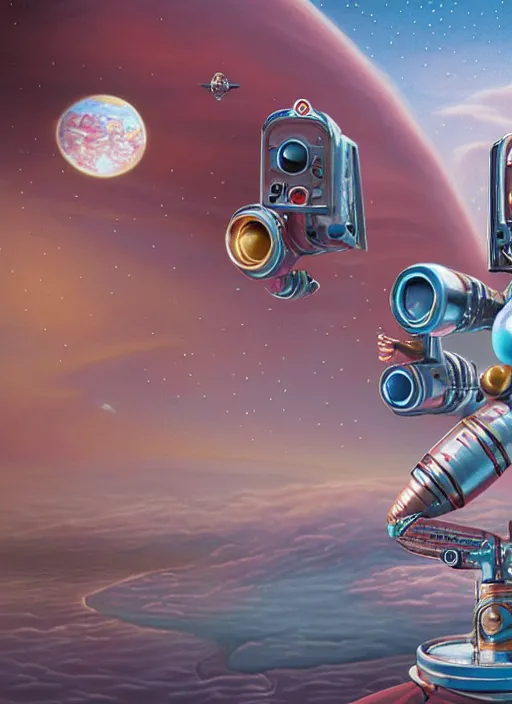 Image similar to highly detailed closeup, portrait of a tin toy bikini spacegirl in a spaceship on mars, unreal engine, nicoletta ceccoli, mark ryden, earl norem, lostfish, global illumination, detailed and intricate environment
