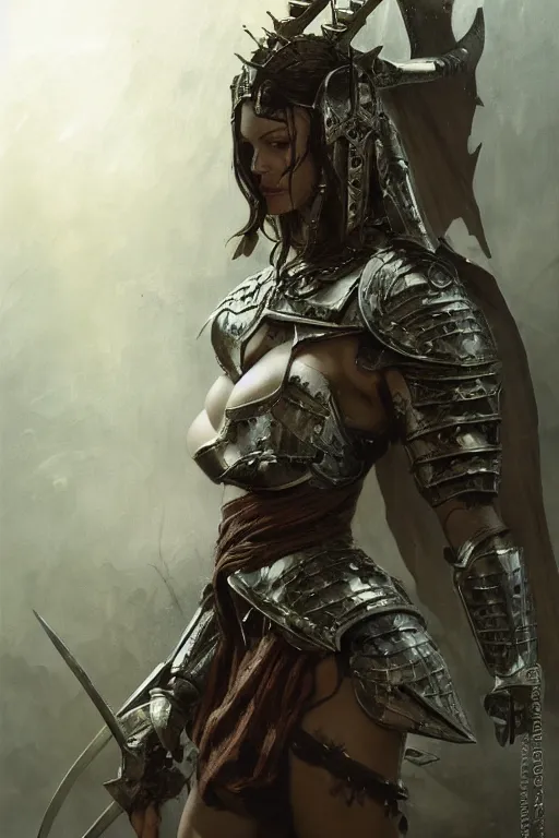 Image similar to liv tyler, warrior, partially clothed in metal battle armor, lord of the rings, tattoos, decorative ornaments, by carl spitzweg, ismail inceoglu, vdragan bibin, hans thoma, greg rutkowski, alexandros pyromallis, perfect face, fine details, realistic shading, photorealism