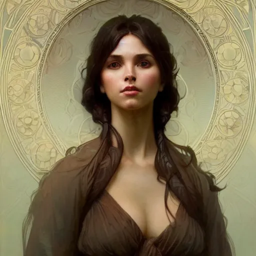 Image similar to portrait of a phyena girl, intricate, elegant, highly detailed, digital painting, artstation, concept art, smooth, sharp focus, illustration, art by artgerm and greg rutkowski and alphonse mucha and william - adolphe bouguereau