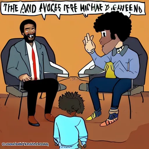 Image similar to nerdsniped! - cartoon by donald glover and his dad donald glover