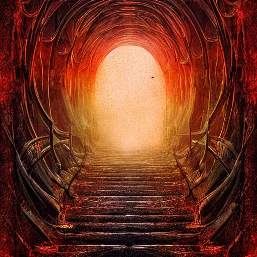 Prompt: the gate to hell, stunning digital art