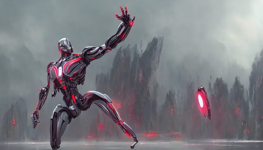 Prompt: ultron, meaning of life, concept art, jama jurabaev, greig fraser, roger deakins, cinematic shot, trending on artstation, high quality, brush stroke