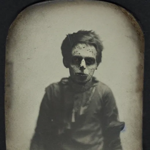 Image similar to tintype photo of a zombie