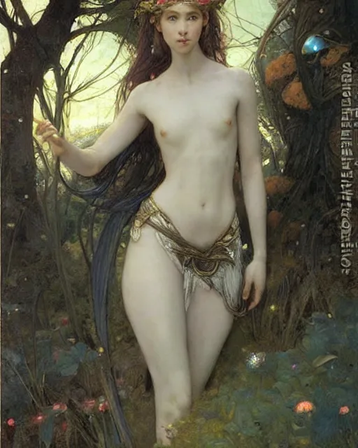 Prompt: a beautiful elf princess by Edgar Maxence and Ross Tran and Michael Whelan Jules Bastien-Lepage and BROM