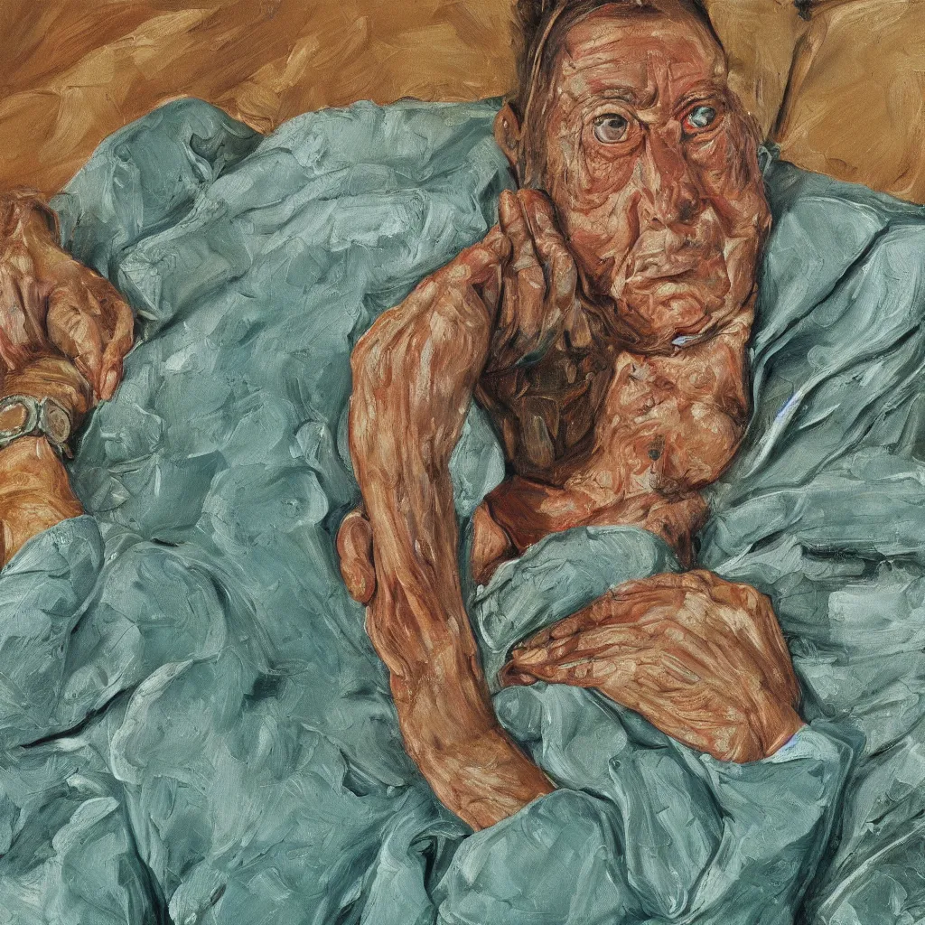 Image similar to high quality high detail painting by lucian freud, jenny savile, turquoise, hd