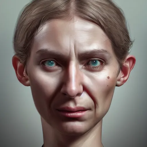 Image similar to horribly deformed ultrarealistic highly detailed portrait in the style of layers of fear