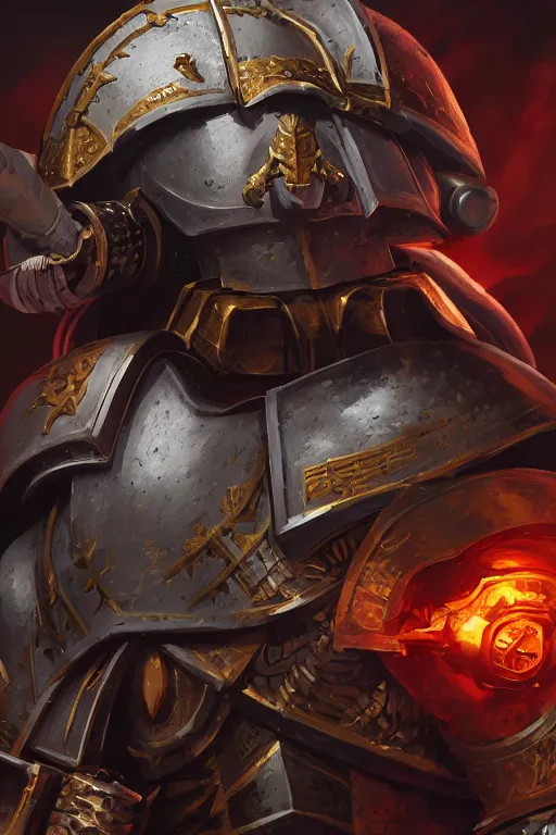 Image similar to armor portrait heros warhammer 4 0 k horus heresy fanart - the primarchs emperor by johannes helgeson animated with vfx concept artist & illustrator global illumination ray tracing hdr fanart arstation zbrush central hardmesh 8 k octane renderer comics stylized