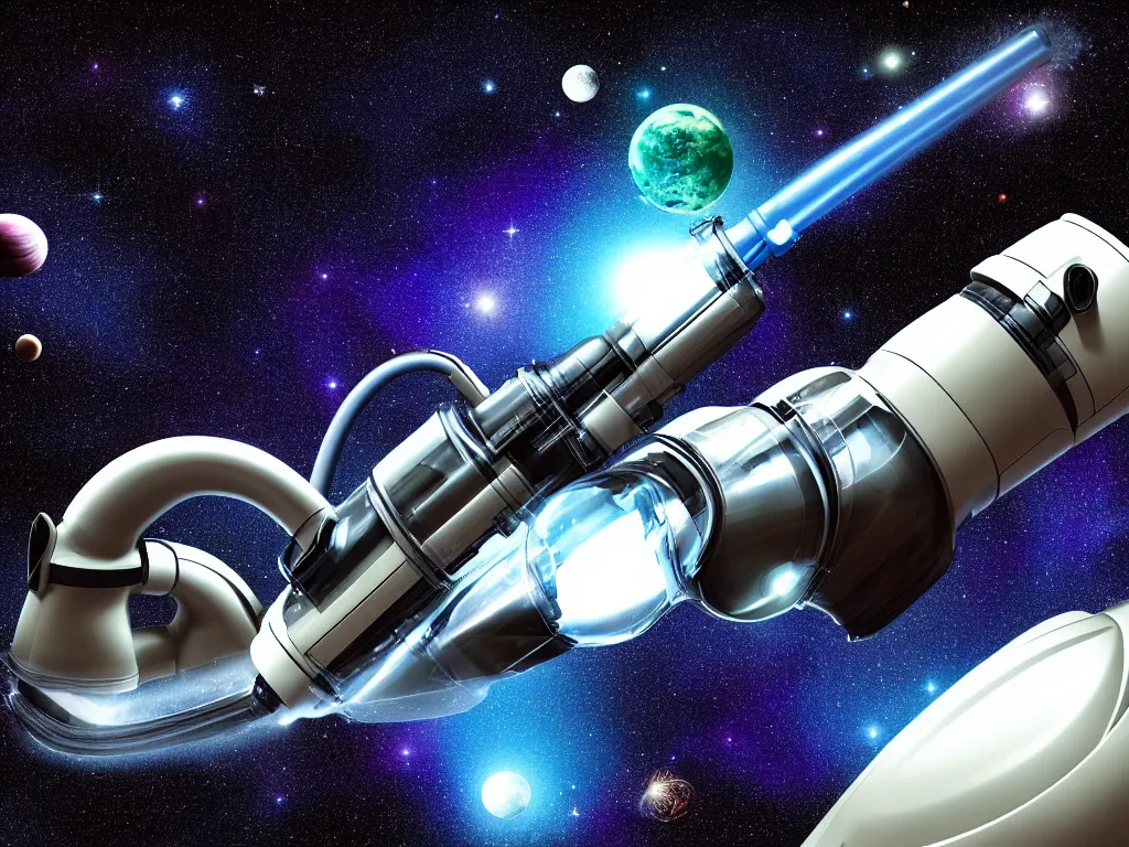Image similar to intergalactic vacuum cleaner, science fiction, galaxy