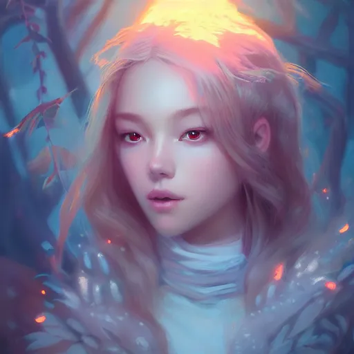 Prompt: highly detailed portrait of beutiful girl fantasy art by finnstark, wonbin lee, lane brown, z ed, wenfei ye, finnstark, oleg bulakh, felix englund, global illumination, radiant light, detailed and intricate environment