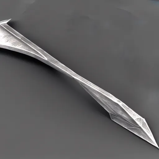 Prompt: a glaive, 3D render