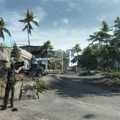 Image similar to Escape from Tarkov in Hawaii, in-game screenshot