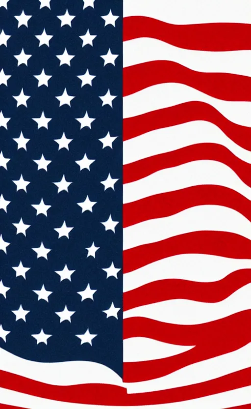 Image similar to surreal american flag illustration