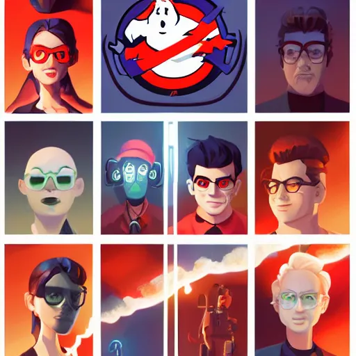 Image similar to face icon stylized minimalist ghostbusters, loftis, cory behance hd by jesper ejsing, by rhads, makoto shinkai and lois van baarle, ilya kuvshinov, rossdraws global illumination