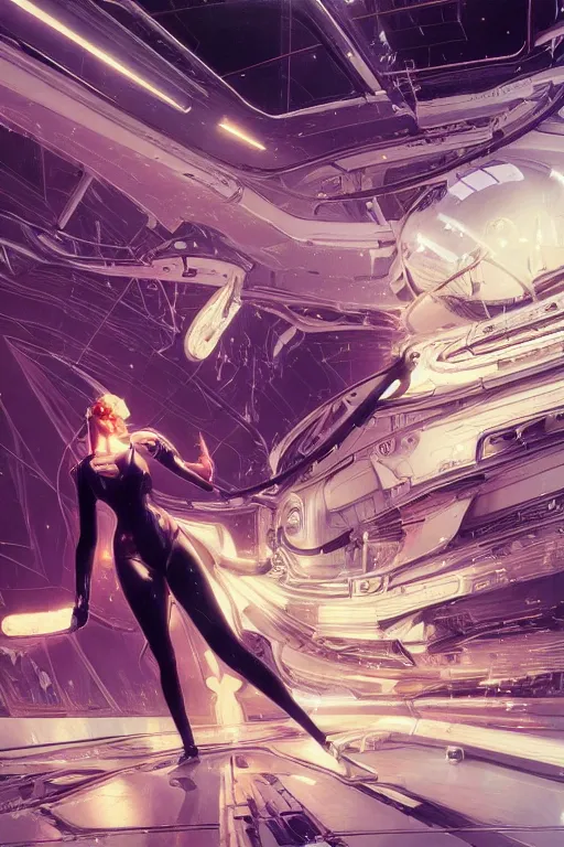 Prompt: the most amazing dream you ever had about beautiful woman transhumanism artificial intelligence singularity, hyper realistic, concept art, intricate, hyper detailed, smooth, syd mead, high contrast, neon, volumetric lighting, octane, raytrace, moebius