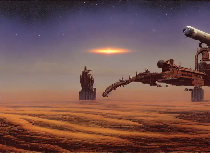 Image similar to starmaker, matte painting, peter elson
