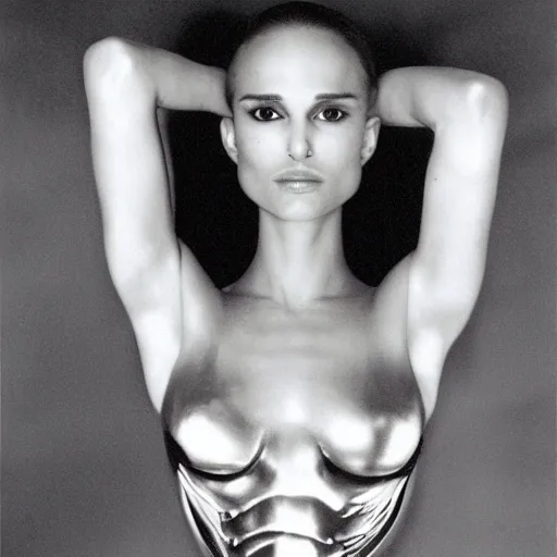 Prompt: natalie portman by h. r. giger