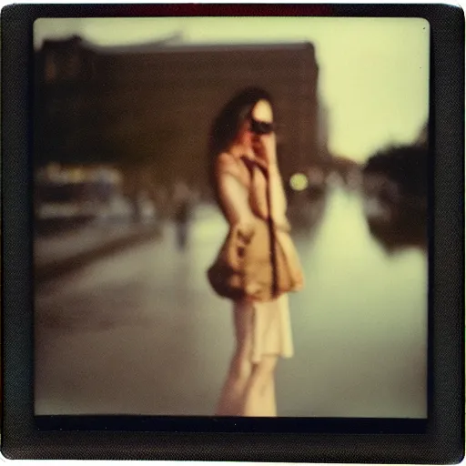 Image similar to polaroid of a dream reflection street photography portrait lomography