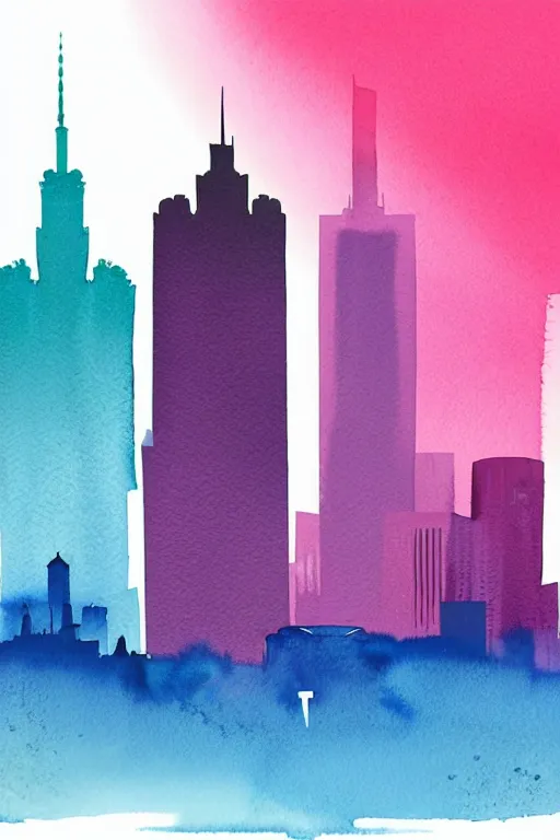 Prompt: minimalist watercolor art of frankfurt, illustration, vector art