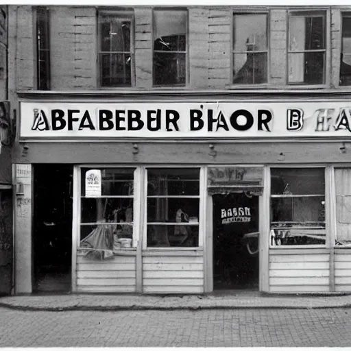 Image similar to a barber shop in the 1 9 5 0,