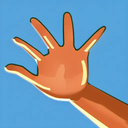 Image similar to 3 d icon of hand