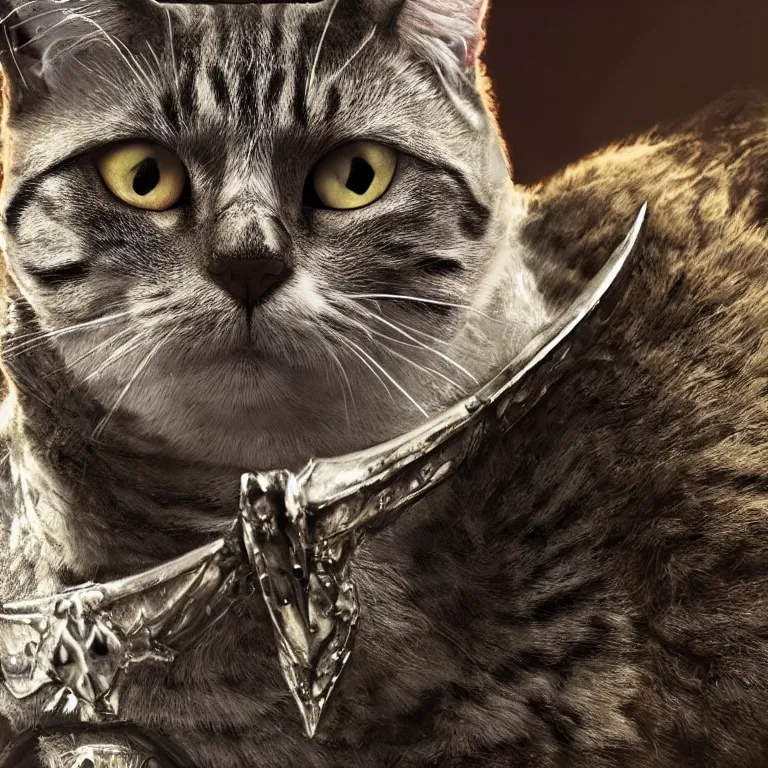 Image similar to an amazing award winning photo of a cat as knight templar, very detailed and sharp, 4k hdr, cinematic