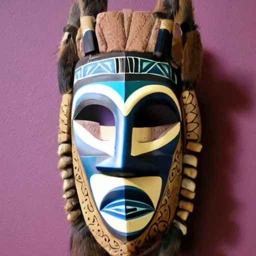 Prompt: mask, pacific northwest indigenous style