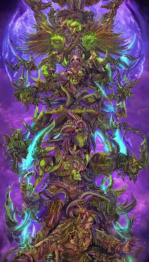 Image similar to psytrance artwork, from warcraft