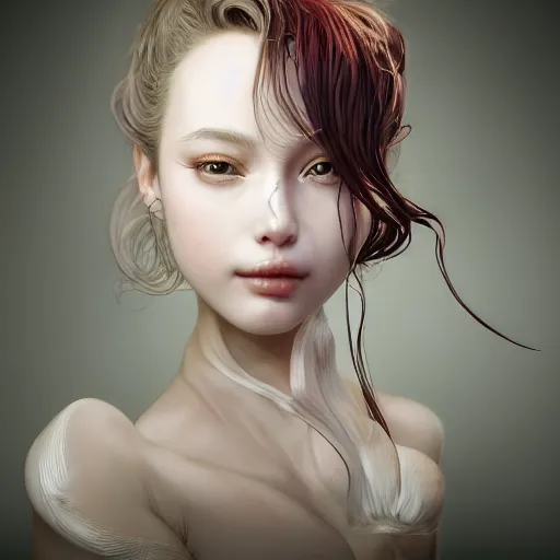 Prompt: the portrait of an absurdly beautiful, graceful, elegant, sophisticated, young sensual gravure idol made of garlic bulbs and, an ultrafine hyperrealistic illustration by kim jung gi, irakli nadar, detailed symmetrical face, intricate linework, bright colors, octopath traveler, final fantasy, unreal engine highly rendered, global illumination, radiant light, intricate environment
