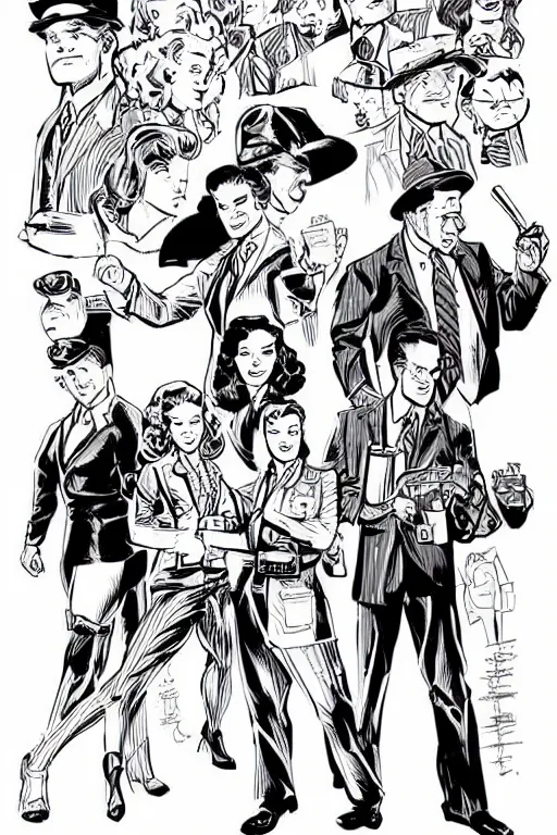 Image similar to Agent carter illustration concept art in the style of Arthur Adams