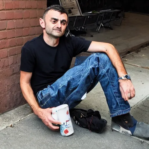 Image similar to homeless gary vaynerchuk